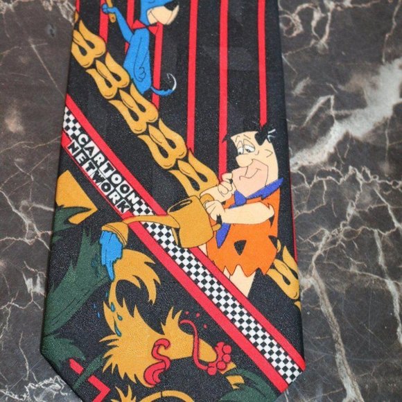 1994 lakeside apparel tie hanna barbera cravate flintstones Hucklebery hound - Picture 4 of 9